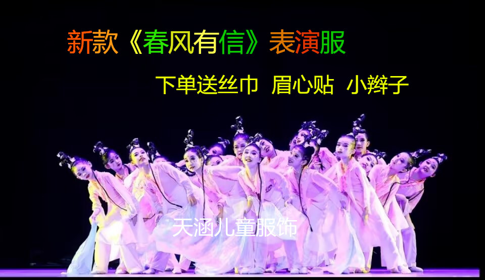 新款儿童桃李杯群舞春风有信舞蹈服古典舞中国风飘逸艺考演出服装