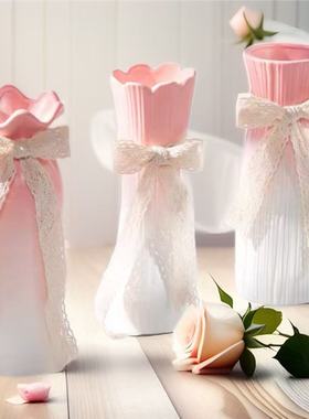 适合放干花的花瓶现代简约风 玄关柜入户正对门摆件花瓶高级感