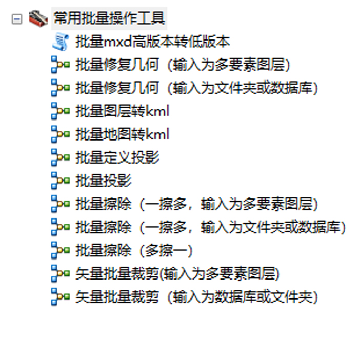 arcgis中常用的工具批量操作模型工具