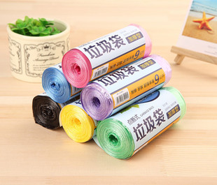 垃圾袋包邮卷装家用一次性黑色塑料袋厨房酒店彩色中号垃圾袋加厚