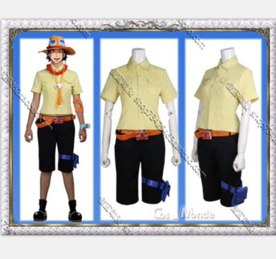 海贼王/OnePiece-火拳艾斯手办模型公仔桔黄帽子版Cosplay服装