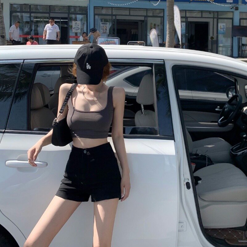 黑色a字牛仔短裤女夏季辣妹修身小个子直筒热裤2026年新款包臀裤