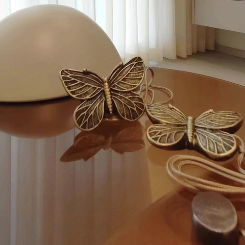 树脂蝴蝶窗帘磁铁扣绑带可爱简约绑绳系带绳免打孔挂绳挂件配饰绳