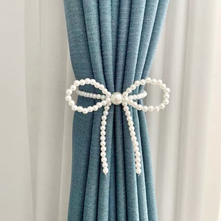 窗帘捆绑带珍珠网红仙女可爱磁吸磁铁钻石蝴蝶结束带扎带绑绳
