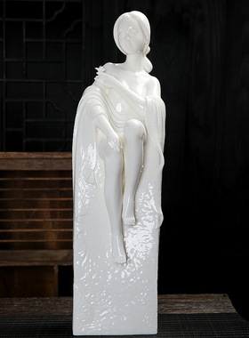 人物创意美女摆件礼品德化白瓷