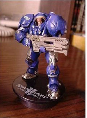 动漫手办2011暴雪嘉年华 星际争霸2 白模GK手办模型机枪兵现货