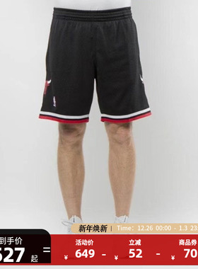 Mitchell&NessNBA官方正品男子芝加哥公牛队Swingman系列运动短裤