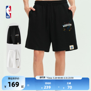 秋运动休闲短裤 NBA官方勇士 湖人球队文化系列男女同款