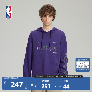 勇士隊哥特球場系列中性寬松版 NBA官方湖人 連帽衛(wèi)衣