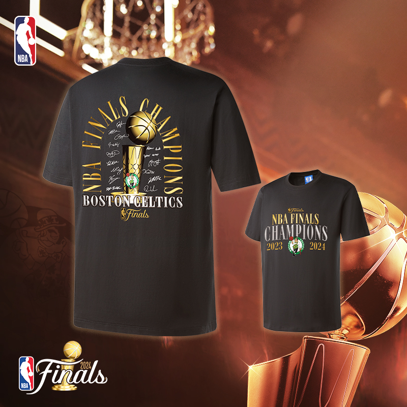 NBA凯尔特人球员签名总冠军短袖