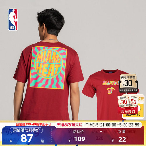 NBA热火队霓虹派对圆领短袖