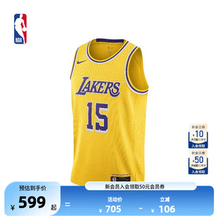 Nike湖人队里夫斯里弗斯球衣Swingman速干背心篮球服 NBA官方正品