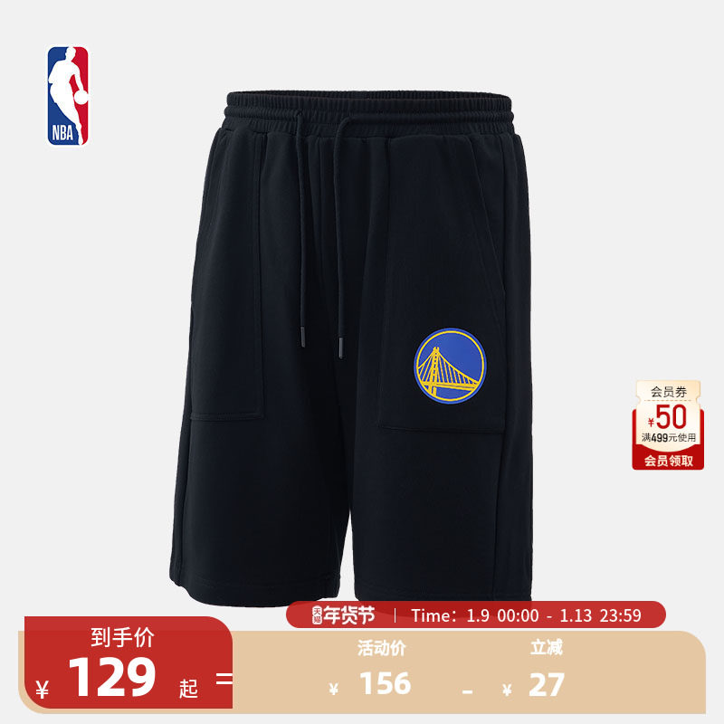 NBA官方正品男秋季运动百搭舒适户外健身训练宽松清凉短裤勇士队