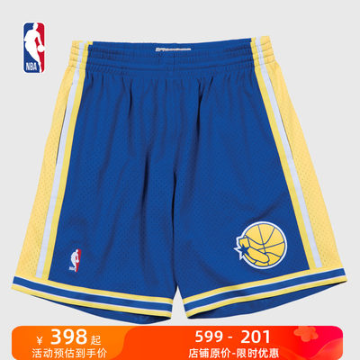 复古球裤SW 金州勇士队 1995-96赛季客场短裤 NBA-Mitchellness