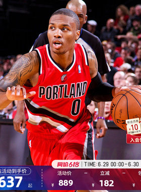 NBA复古球衣开拓者队利拉德
