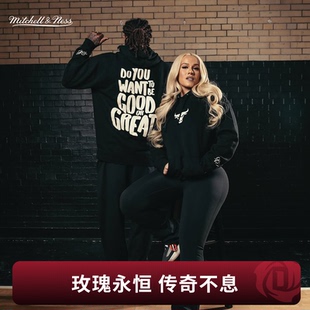 NBA官方MITCHELL & NESS罗斯退役仪式芝加哥公牛运动百搭连帽卫衣