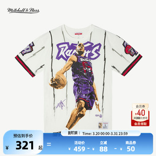 T恤 短袖 Mitchell&Ness公牛罗德曼 猛龙卡特90嘻哈复古潮流美式