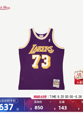 【明星同款】NBA官方mitchell & ness罗德曼98-99赛季SW速干球衣