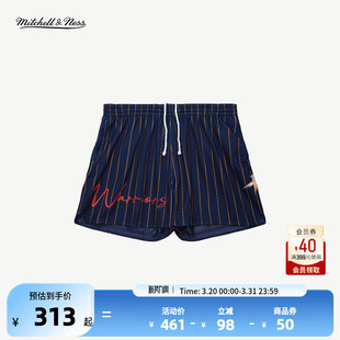 运动裤 MITCHELL&NESS公牛 勇士休闲运动潮流中性梭织短裤