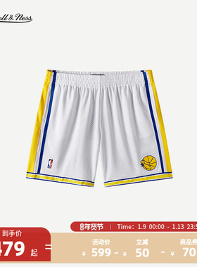 MITCHELL&NESS男子金州勇士Swingman运动透气速干短裤