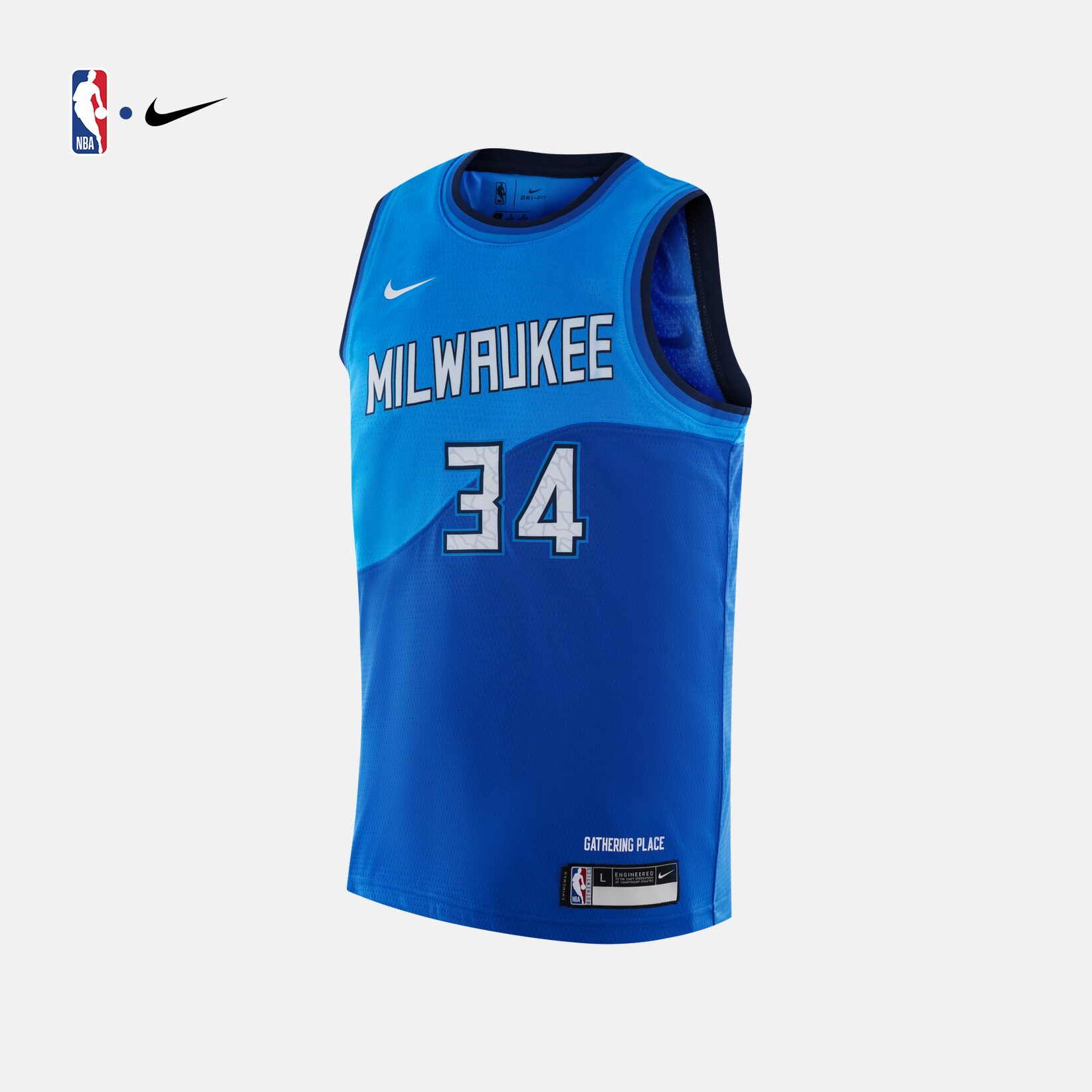Nike耐克篮球服NBA扬尼斯阿德托昆博儿童运动背心速干球衣投篮