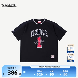 时尚 NBA官方MITCHELL NESS罗斯退芝加哥公牛春季 T男女 百搭短袖