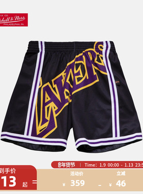 复古球裤Big Face2.0系列 湖人队 运动短裤 NBA-Mitchellness