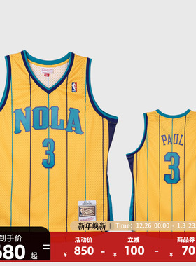Mitchell&nessNBA官方复古球衣SW黄蜂队保罗 2010-11客场篮球服