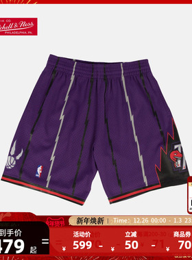 Mitchell&NessNBA官方正品NBA复古球裤SW猛龙队1998-99赛季客场