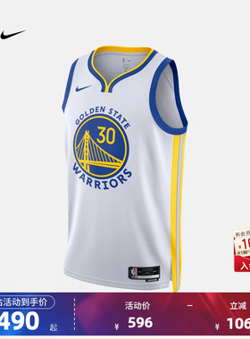 NBA官方Nike耐克勇士队库里男子SW版球衣运动速干透气背心篮球服