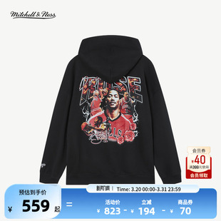 DROSE芝加哥公牛罗斯联名连帽卫衣 NESSx MITCHELL