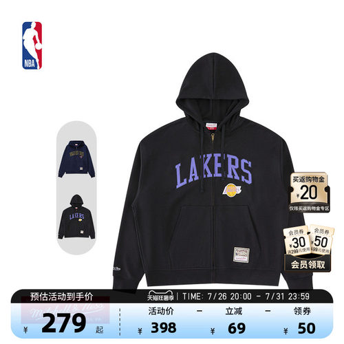 NBA官方MITCHELL & NESS湖人/勇士春季新品男士长袖上衣运动外套