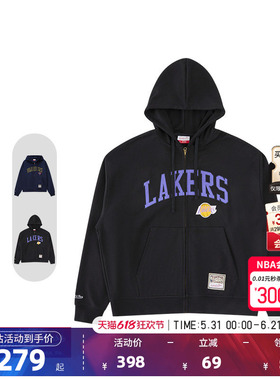 NBA官方MITCHELL & NESS湖人/勇士春季新品男士长袖上衣运动外套