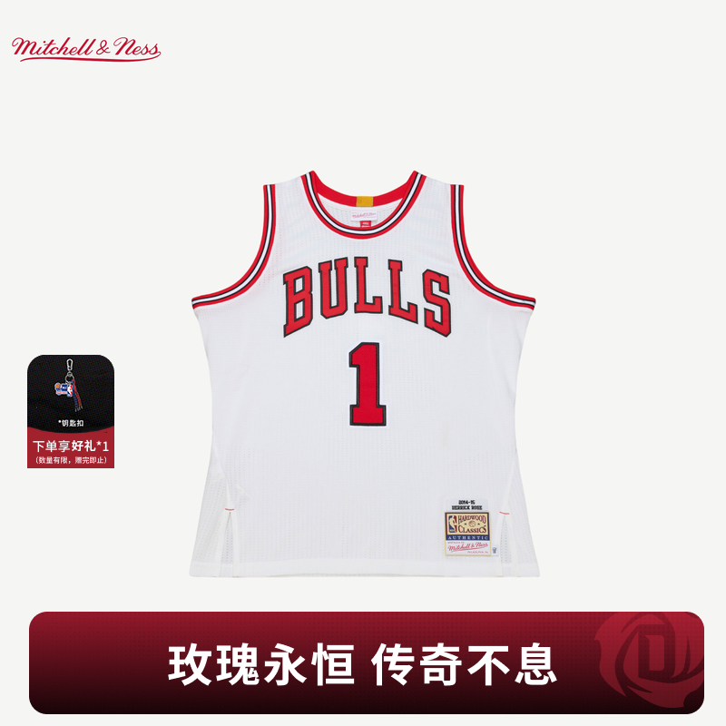 NBA官方MITCHELL&NESS公牛德里克罗斯AUTHENTIC退役仪式运动球衣