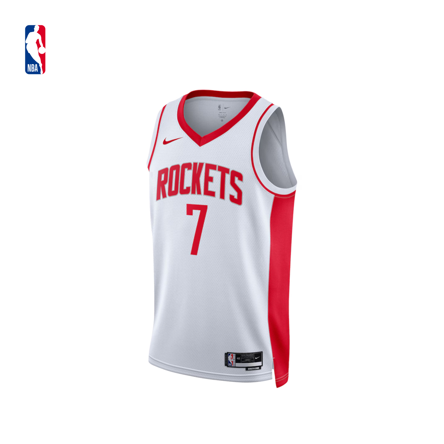 NBA官方Nike耐克休斯顿火箭凯文杜兰特SW球迷版篮球服球衣男