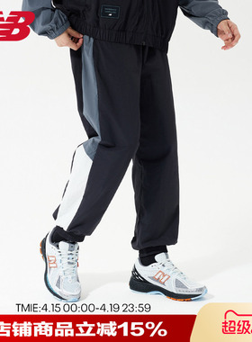 New Balance NB男款休闲简约纯色裤子束脚长款运动裤5TD37601正品