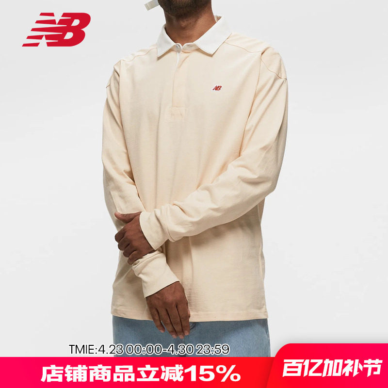 New Balance NB Made美产男款纯棉休闲长袖POLO衫卫衣T恤 MT33545