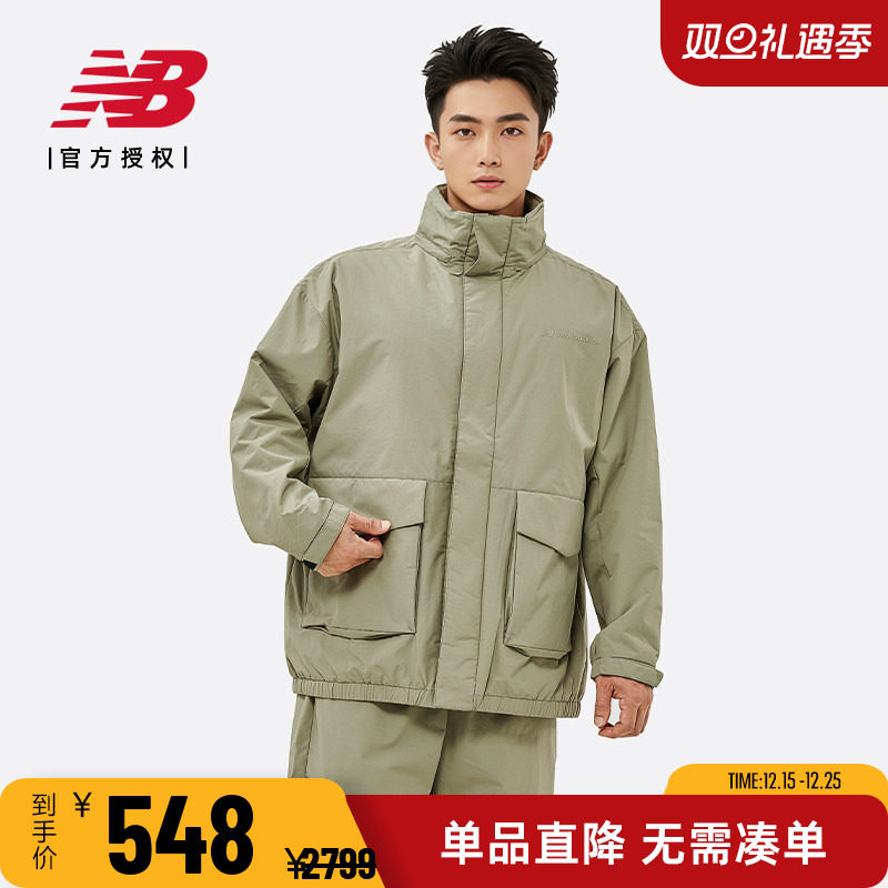 NB男款运动休闲工装口袋棉服外套