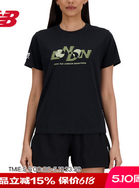 New Balance NB TCS LONDON女款马拉松纯棉短袖T恤短袖女WT41606D