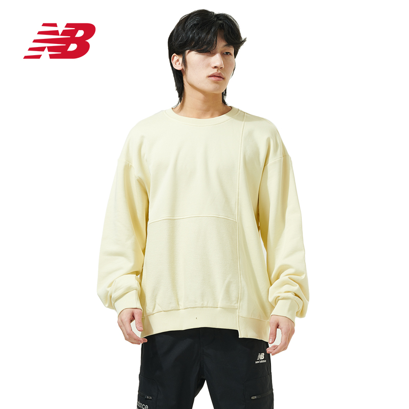 New Balance NB正品奥莱特价清仓男女上衣拼接纯色休闲长袖卫衣