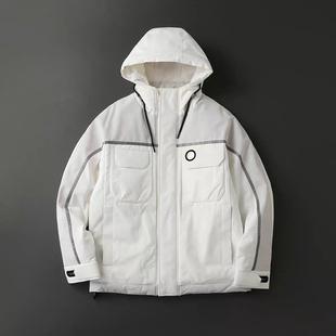 撤柜冬季男士三防极光鹅绒简约舒适时尚拼色锁温羽绒服情侣外套