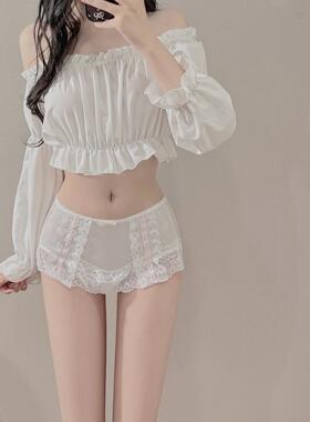 ZXY 性感蕾丝内裤女透气薄款凉感舒适纯棉裆新款纯欲风三角裤高腰