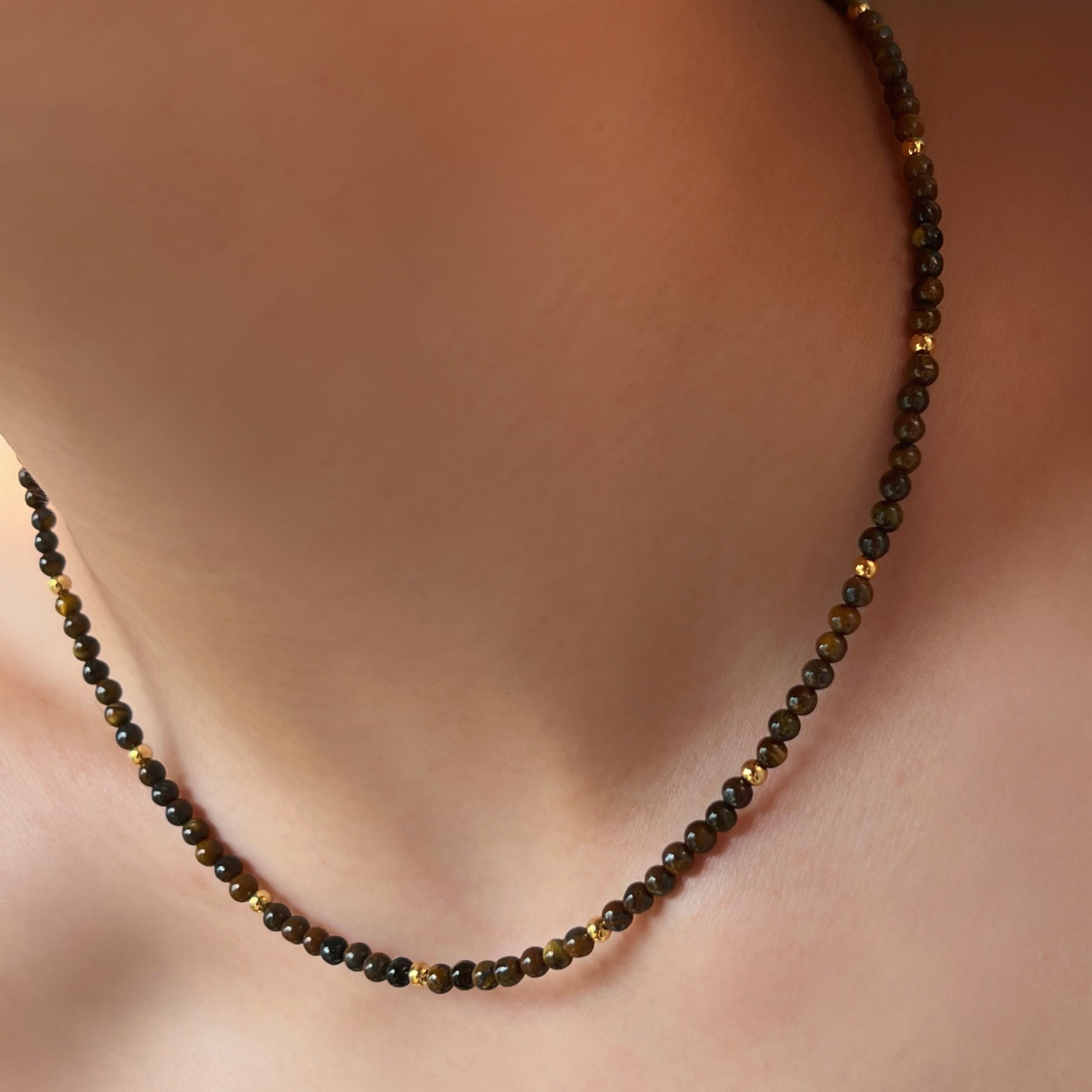 734天然虎眼石金色锁骨链复古高级小众老钱百搭叠带日常串珠项链,饰品/流行首饰/时尚饰品新,项链,淘宝优惠券,粉丝福利购,淘宝优惠卷