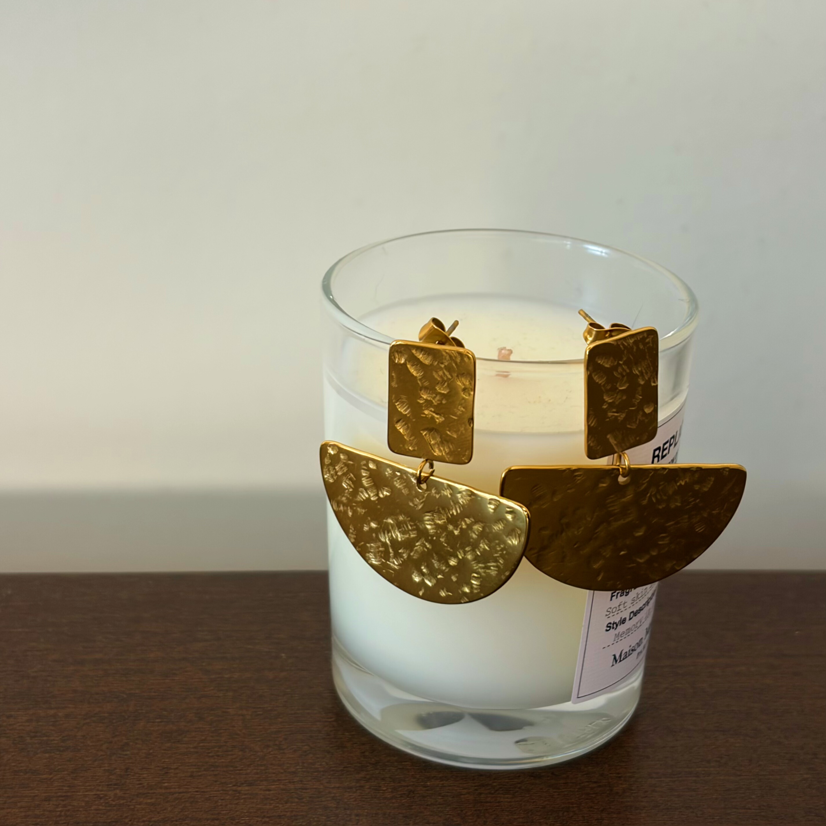 734钛钢夸张耳钉欧美复古金色法式耳环