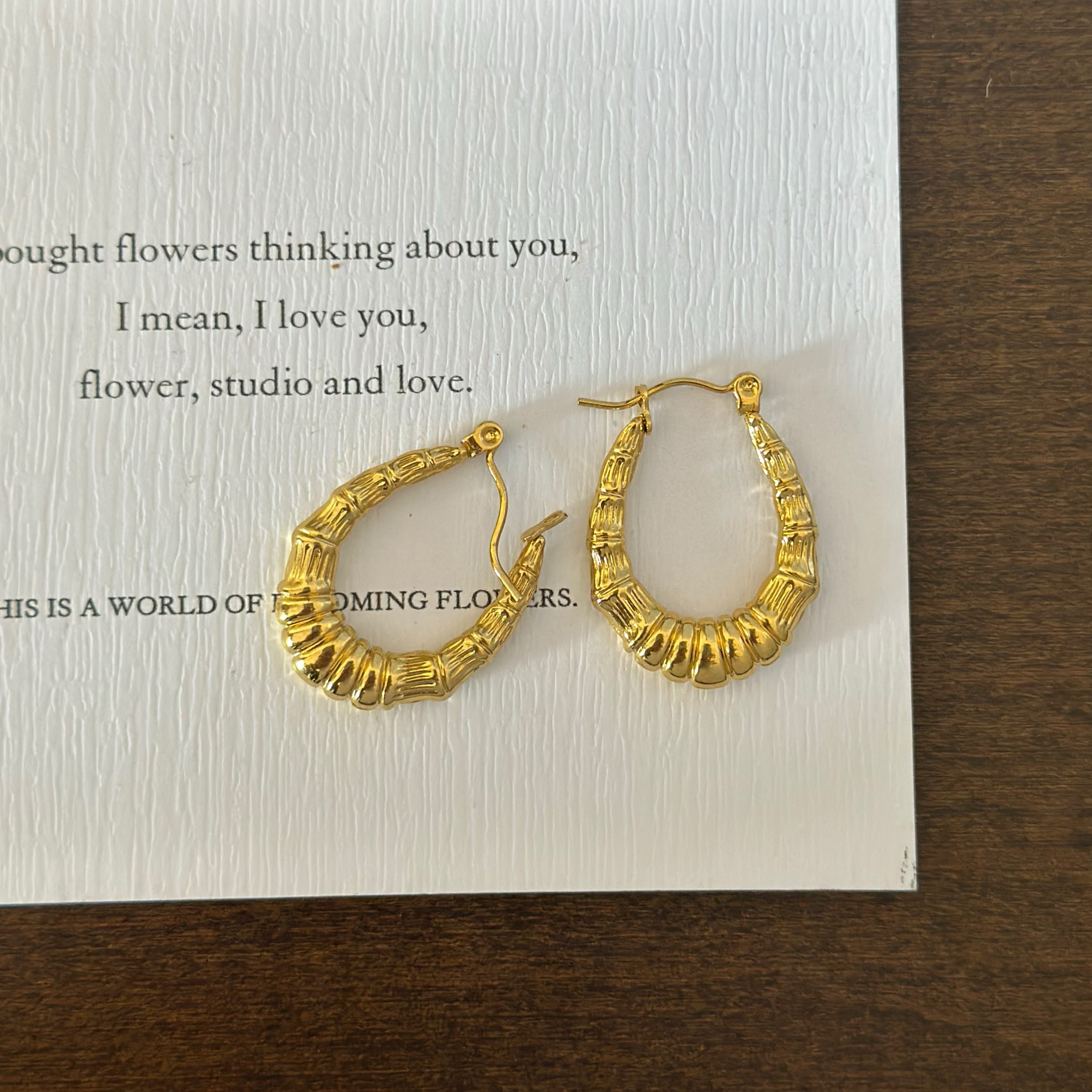 钛钢金色清仓麻花耳环精工百搭日常水滴法式浪漫耳饰