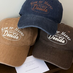 大头围基础款 复古巴恩风休闲显脸小鸭舌帽 棒球帽女字母刺绣美式