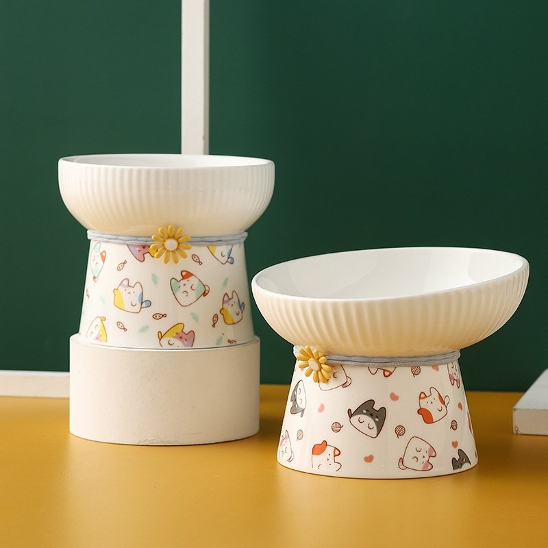 陶瓷猫碗防黑下巴防打翻喝水碗猫咪宠物用品猫粮碗猫猫食盆狗狗碗,宠物/宠物食品及用品,猫狗碗/慢食碗,淘宝优惠券,粉丝福利购,淘宝优惠卷