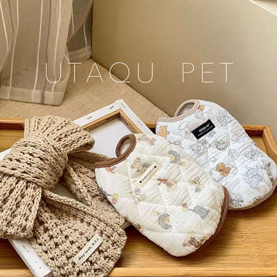 冬季の棉衣猫咪衣服加厚秋冬装ins无袖马甲 宠物狗可爱保暖背心