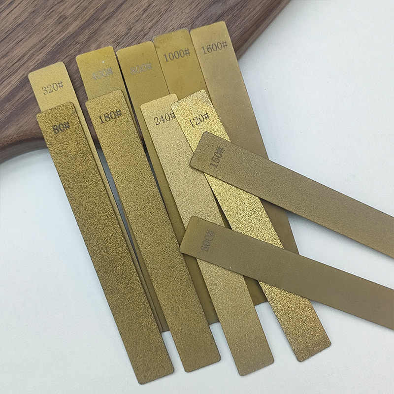 金刚砂长方形磨片镀钛金刚磨盘篆刻磨刀工具玉石印石美甲打磨神器