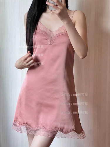 高级感蕾丝性感睡衣小胸新款法式